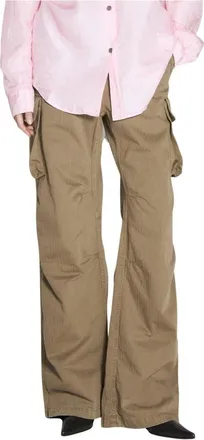 Our Legacy Peak Cargo Trousers - female - Our Legacy - Wide Trousers - Green - 2XS - Trousers