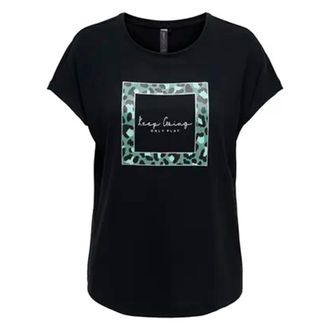 Only Play T-shirt met korte mouwen en luipaardmotief