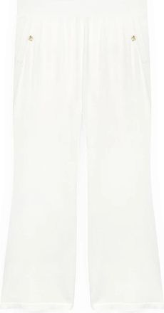 Fiorella Rubino Flare Knit Pants - Dames - Wijde Broeken - Wit - M - Nylon - Broeken