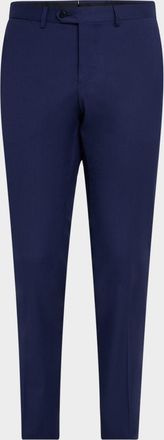 Sartorio Mens Solid Wool Twill Trousers