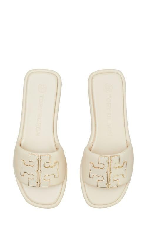 Double-T Leather Sport Slide Sandal in Dulce De Leche /Gold at Nordstrom, Size 10.5