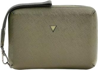 Guess Accessoires, Heren, Groen, ONE Size, Leer, Modena Saffiano Trousse
