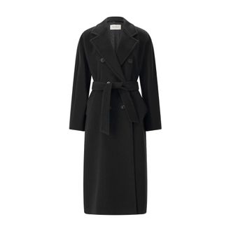 Max Mara Dames, Mantels, Zwart, Maat: L Wol