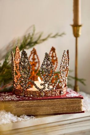 Terrain Pearl Beaded Crown, Tall