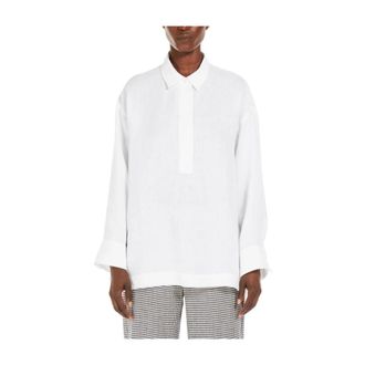 Max Mara Blouses, female, White, XS, Long-sleeved Shirt