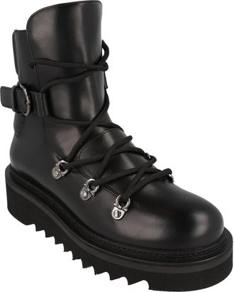 Ferragamo Elimo Lace-Up Leather Boot