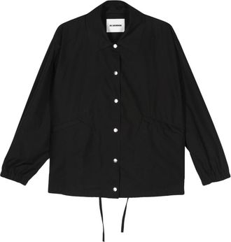 Jil Sander Stijlvolle Blouson Jas - Dames - Zomerjassen - Zwart - S - Katoen - Jassen