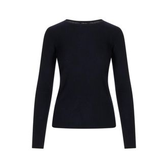 Max Mara Round-neck Truien - Dames - Ronde hals truien - Blauw - L - Truien & Vesten