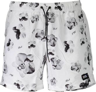 Karl Lagerfeld Bianco Polyester Mens Swim Mens Boxer