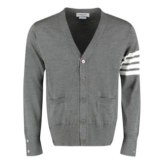 Thom Browne Heren, Truien, Grijs, Maat: L Wol