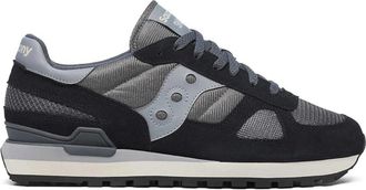 Saucony Shadow Sneaker Donkergrijs/Blauw - Heren - Sneakers - Grijs - 44 1/2 EU - Su&egrave;de - Schoenen