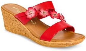 Italian Shoemakers Niva Wedge Sandal in Red at Nordstrom Rack, Size 10