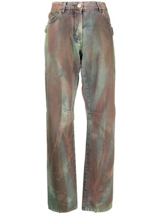 The Attico Deann camouflage trousers - Blue