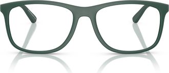 Emporio Armani 0ea3247 Oversized Square Frame Eyeglasses in Deep Green Matte Finish