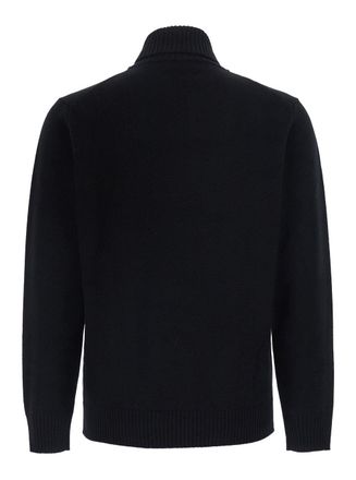 KANGRA Wool-Cashmere Blend Turtleneck Sweater - Black
