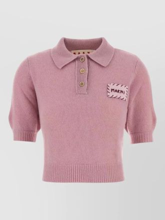 Marni cashmere polo shirt collared short sleeves