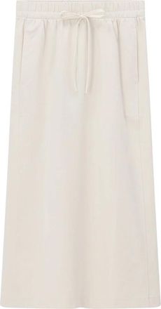 Max Mara Rokken, Dames, Beige, S, Katoen, Milano Knit Midi Rok