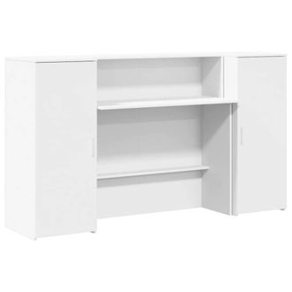Berkfield Home Reception Desk White 180x50x103.5 cm Engineered Wood