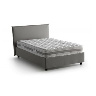 Dmora Dmora - Cama De Plaza Y Media Daceret, Cama Contenedor Con Revestimiento De Tela, 100% Made In Italy, Apertura Frontal, Con Colch&oacute;n Cm 120x190 Incluid