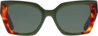 Ferragamo Ferragamo Green Butterfly Ladies Sunglasses SF2035S 335 52