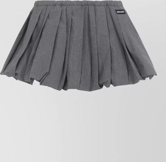 Miu Miu pleated check mini skirt