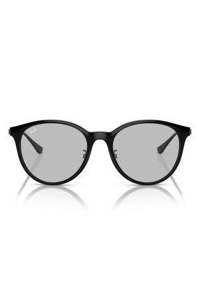 Ray-Ban 55mm Square Sunglasses in Black /Light Grey at Nordstrom