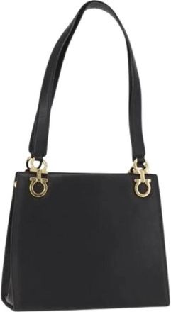 Ferragamo Pre-owned Leren Schoudertas - Dames - Vintage Schoudertas - Zwart - ONE Size - Leer - Vintage