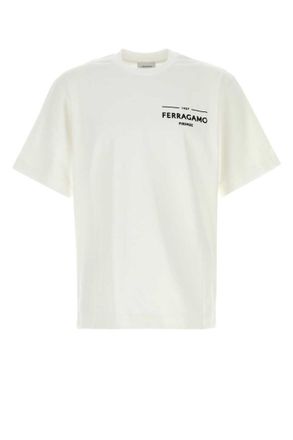 Ferragamo Off White Logo T-Shirts