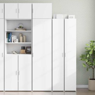 vidaXL Slim Storage Cabinet White 50x42.5x225 cm Engineered Wood Vidaxl