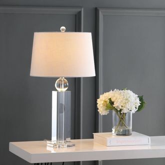 Jonathan Y Designs Charlotte 28.5 Crystal LED Table Lamp