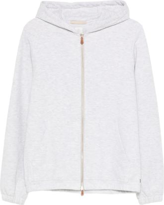 Eleventy Hoodie met rits - Grijs