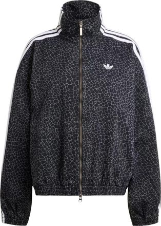 adidas (WMNS) adidas Firebird Oversized Aop Denim Jacket Black Grey Six KD8809