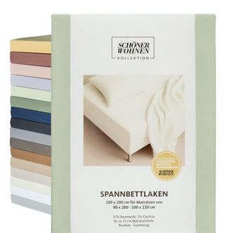 Sch&ouml;ner Wohnen Kollektion Sch&ouml;ner Wohnen S&aacute;bana Ajustable Flat - 1 Unidad 200x200 Cm, Blanco