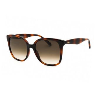 Ferragamo Sunglasses Square Full Rim, Havana Frame And Brown Gradient Lens Sf1072S240