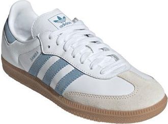 adidas Gender Inclusive Samba OG Sneaker in White/Alumina/Ash Blue at Nordstrom, Size 6.5 Womens