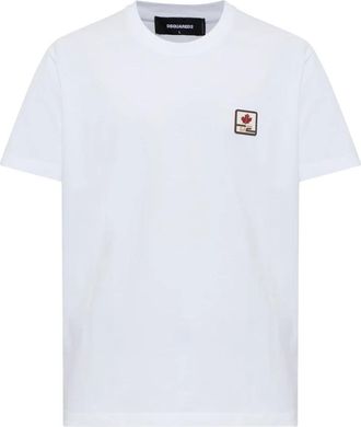 Dsquared2 T-shirt in cotone con logo - - Tops - Uomo - Bianco - L