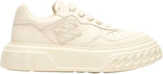 Casadei Off Road Leather Sneakers - Dames - Sneakers - Beige - 40 1/2 EU - Leer - Schoenen