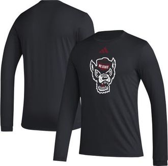 adidas Mens adidas Black NC State Wolfpack Primary Locker Logo Pre-Game Long Sleeve T-Shirt at Nordstrom, Size Xx-Large