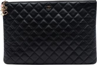 Chanel Pre-owned Clutches, female, Black, Size: ONE SIZE Pre-owned Quilted Clutch