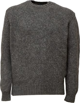 Fedeli Ronde hals gebreide kleding - Heren - Ronde hals truien - Grijs - 2XL - Truien & Vesten