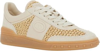 Valentino Garavani Womens Sneakers Upvillage Beige Leather Trainers