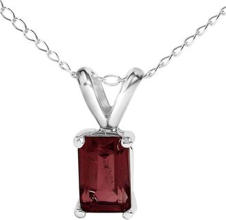 House of Brilliance Haus Of Brilliance Colorful Gemstones 14K 0.45 Ct. Tw. Garnet Pendant Necklace