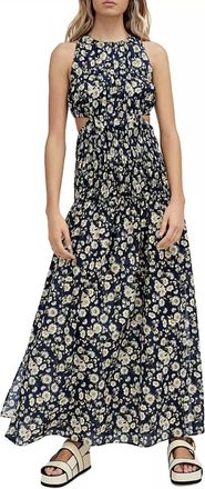 Significant Other Philippa Cutout Maxi Dress In Midnight Daisy