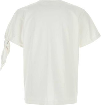 J.W.Anderson Mens White Cotton T-Shirt Exterior Exterior: T-shirts And Polos