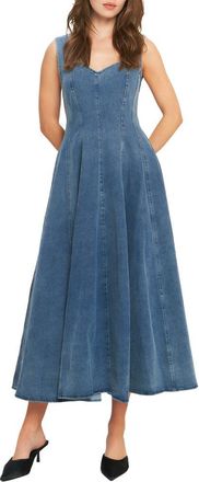 Flying Tomato Denim Midi Dress in Medium Indigo at Nordstrom Rack, Size Large