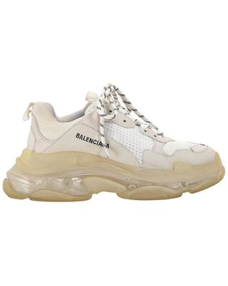 Balenciaga Mens Textile Triple S Clear Sole Sneaker (Authentic Pre-Loved)