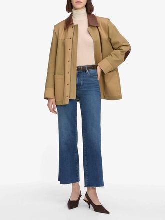 Frame Denim Le Slim Palazzo Crop Jeans In Elixir Raw After