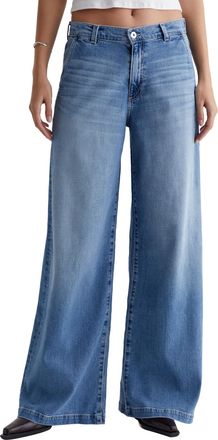 AG - Adriano Goldschmied Womens Stella Mid Rise Wide Leg Palazzo Jean, Escalate, 25