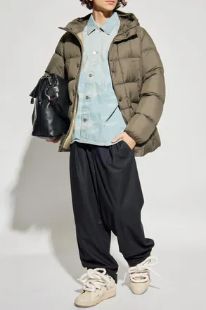 Woolrich Down Jacket With Hood, Mens, Green