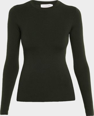 Michael Kors Hutton Ribbed Cashmere Pullover